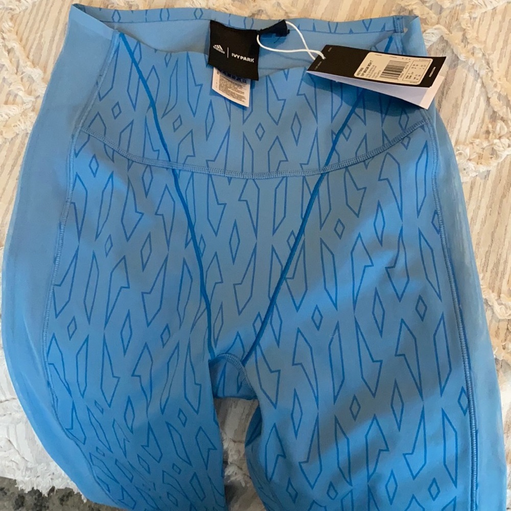 Adidas ivy park blue monogram leggings NWT